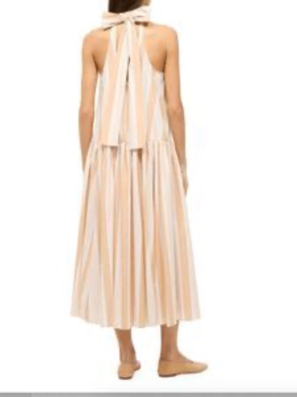 STAUD Marlowe Halter Neck Striped Maxi Dress M - Picture 7 of 7